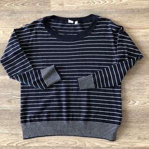 Navy/white striped sweater